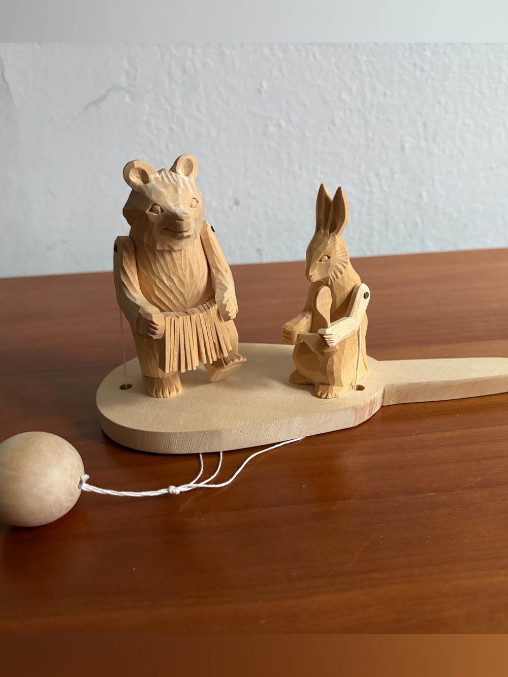 NWOT Vintage Russian Bogorodskoye hand-carved wooden motion toy Collectible